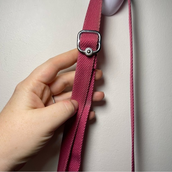 Kipling Pink Nylon Small Crossbody Travel Purse Bag Adjustable Strap 90’s - Picture 3 of 9